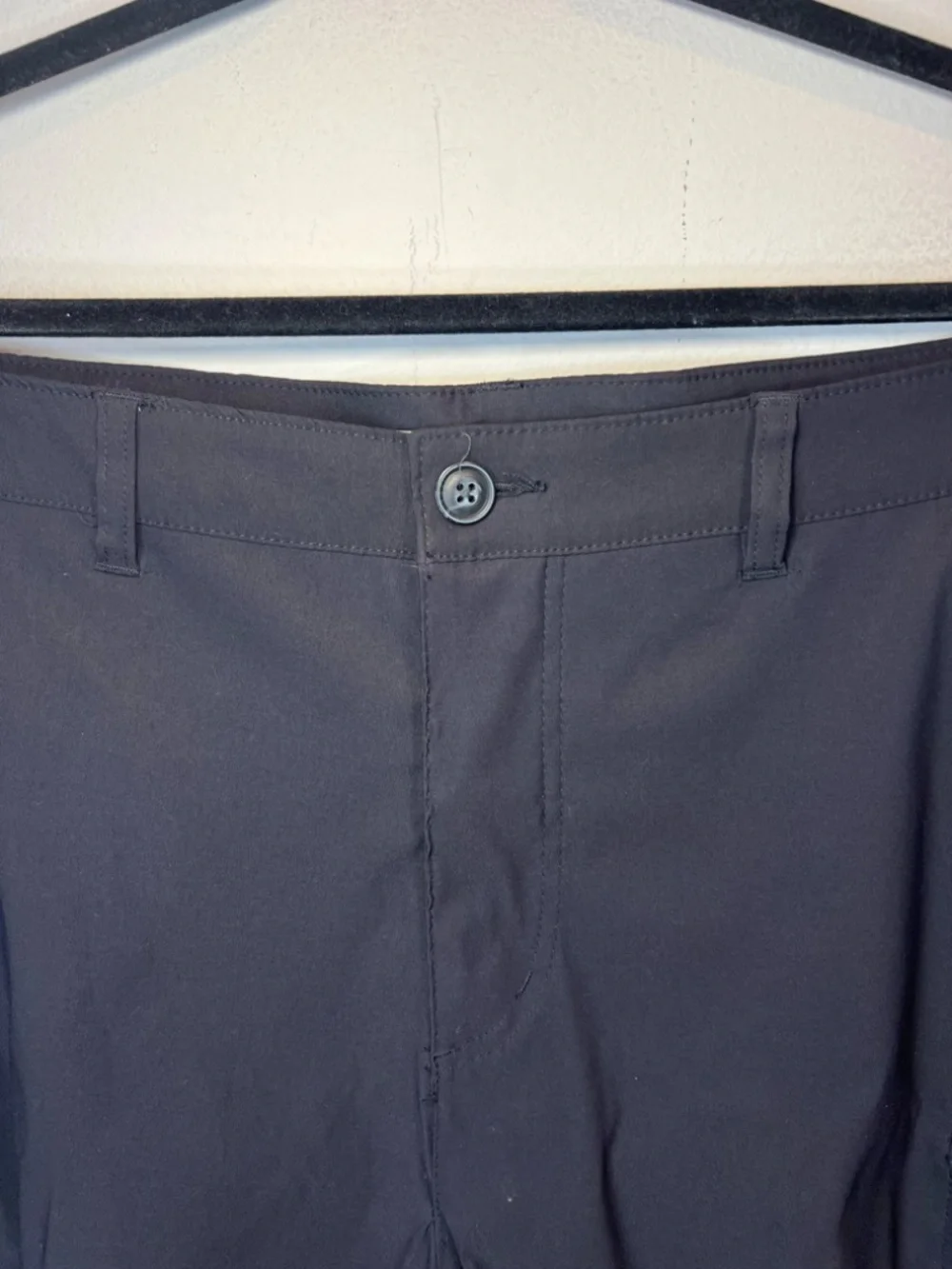 Union Bay UB Tech Classic Fit Cargo Shorts Black Nylon UPF 50 Outdoor NEW 40x11